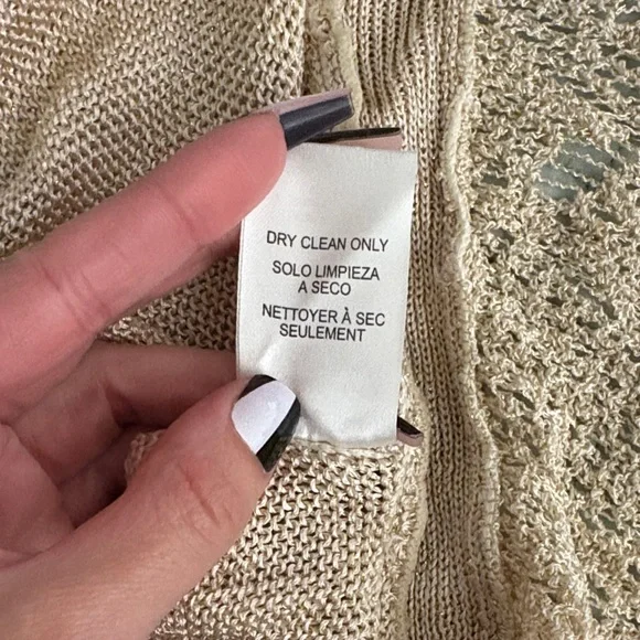 VINTAGE Y2K bebe Metallic Gold V-Neck Blouse - Picture 8 of 9